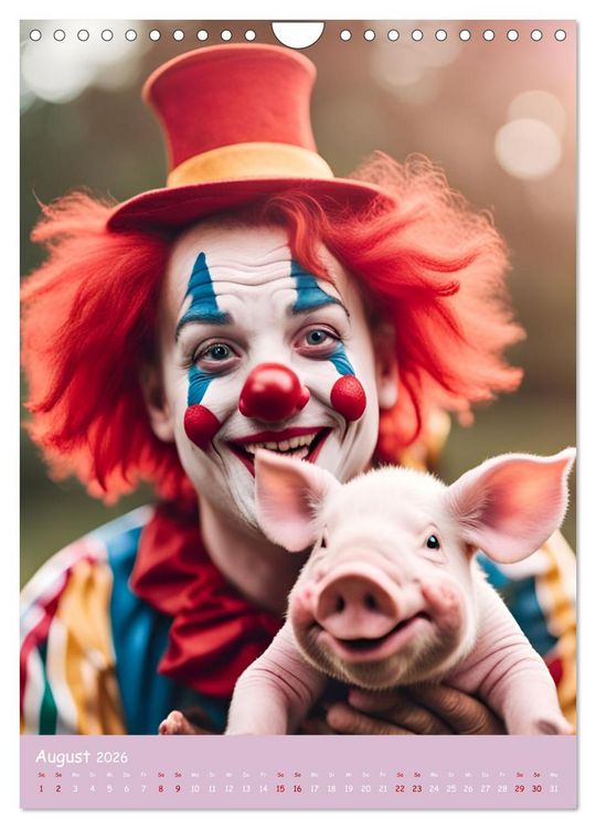 Produktbild: KI Clowns Mit Leichtigkeit das Leben genie&szlig;en (Wandkalender 2026 DIN A4 hoch), CALVENDO Monatskalender