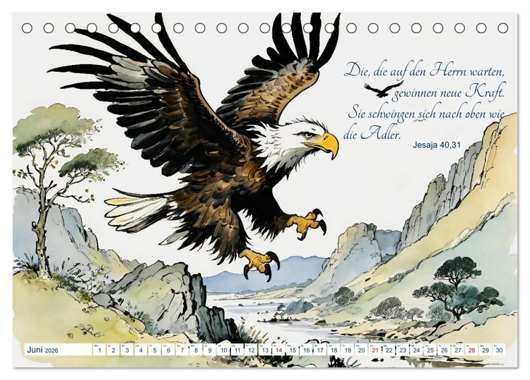 Produktbild: Du bist ein Segen! Segensw&uuml;nsche aus der Bibel (Tischkalender 2026 DIN A5 quer), CALVENDO Monatskalender