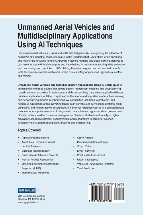 Produktbild: Unmanned Aerial Vehicles and Multidisciplinary Applications Using AI Techniques
