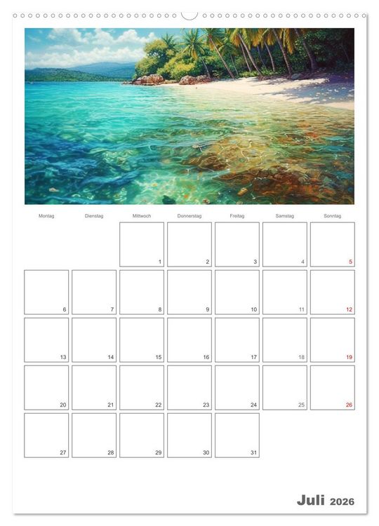 Produktbild: Die Karibik. Der Zauber tropischer Juwele (hochwertiger Premium Wandkalender 2026 DIN A2 hoch), Kunstdruck in Hochglanz