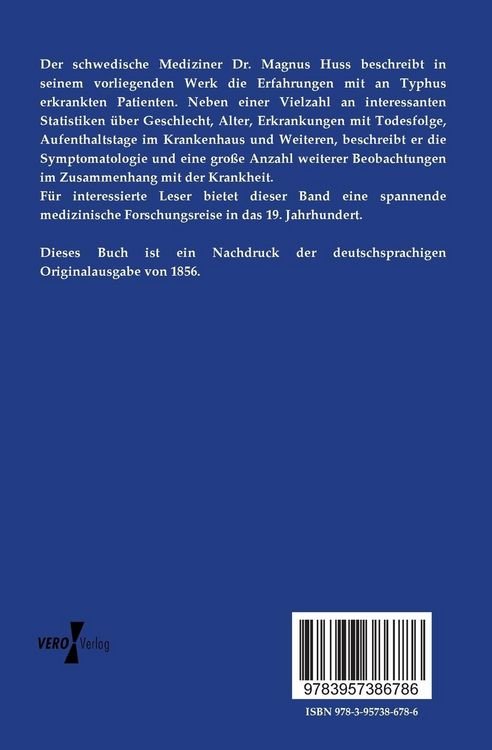 Produktbild: Statistik und Behandlung des Typhus und Typhoid-Fiebers