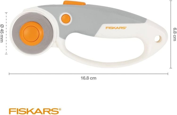 Produktbild: Fiskars Titanium Rollmesser mit Komfortgriff, Klingendurchmesser 45 mm