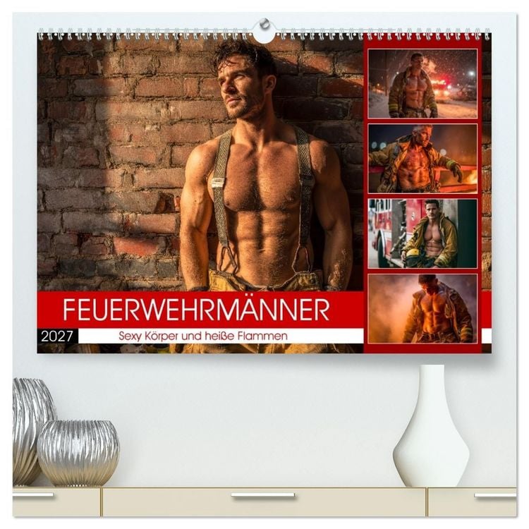 Produktbild: Feuerwehrm&auml;nner - Sexy K&ouml;rper und hei&szlig;e Flammen (hochwertiger Premium Wandkalender 2027 DIN A2 quer), Kunstdruck in Hochglanz