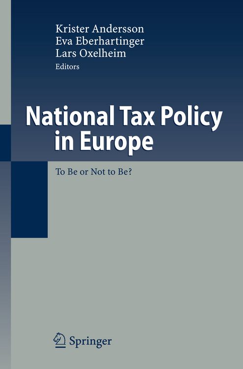 Produktbild: National Tax Policy in Europe