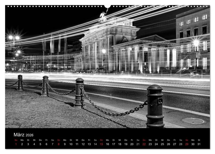 Produktbild: Berlin Monochrome (hochwertiger Premium Wandkalender 2026 DIN A2 quer), Kunstdruck in Hochglanz