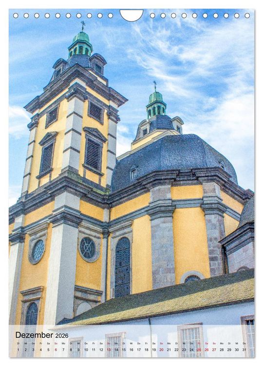 Produktbild: Kirchen in D&uuml;sseldorf (Wandkalender 2026 DIN A4 hoch), CALVENDO Monatskalender