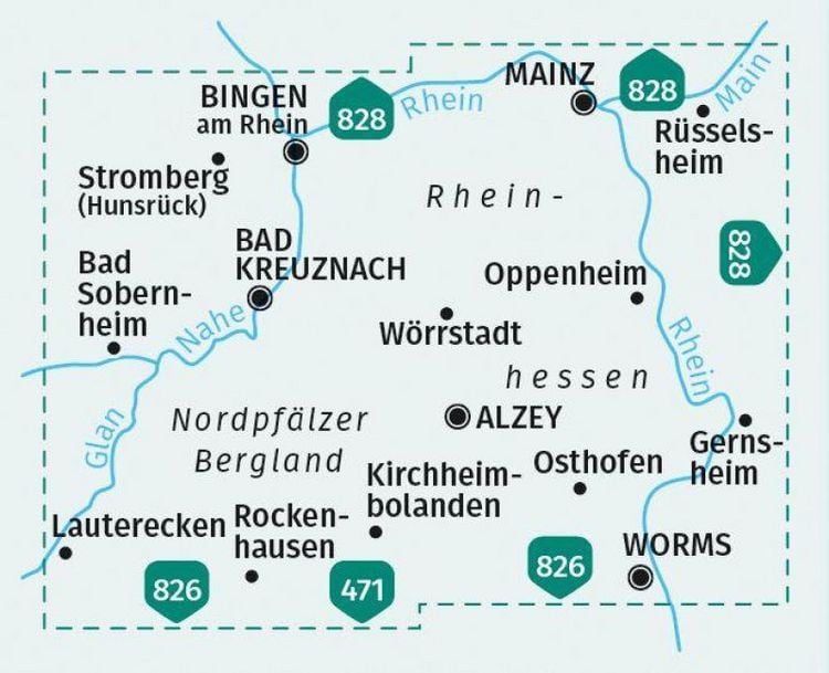 Produktbild: KOMPASS Wanderkarte 831 Rheinhessen, Nahe, Nordpf&auml;lzer Bergland 1:50.000