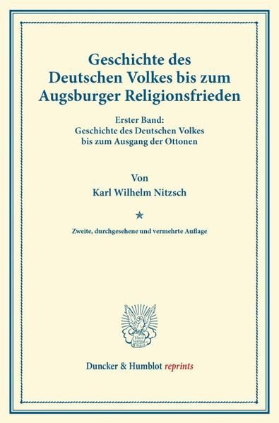 Produktbild: Geschichte des Deutschen Volkes bis zum Augsburger Religionsfrieden.
