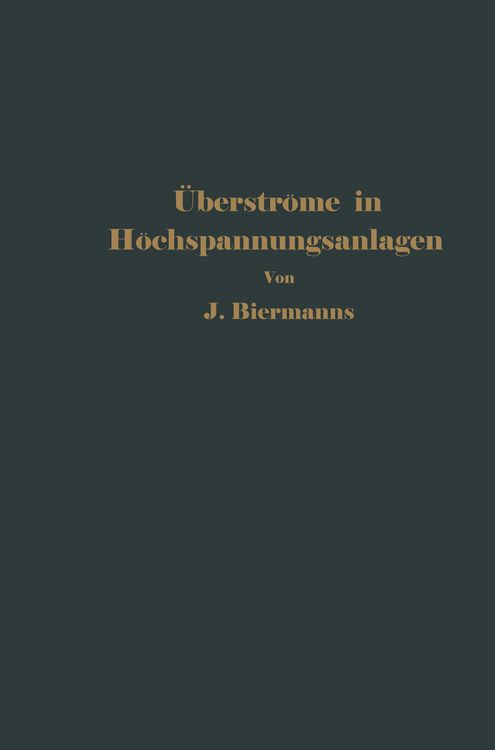 Produktbild: &Uuml;berstr&ouml;me in Hochspannungsanlagen