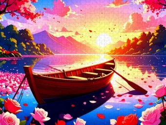 Produktbild: CALVENDO Puzzle Sanfte Wellen, ruhige Fahrt | 1000 Teile Lege-Gr&ouml;&szlig;e 64x48cm Foto-Puzzle f&uuml;r gl&uuml;ckliche Stunden