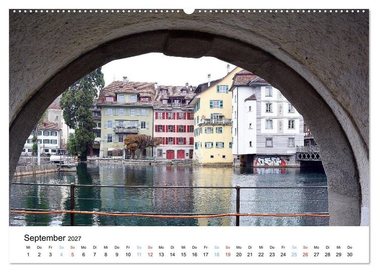 Produktbild: LUZERN Wo sich Reuss und Vierwaldst&auml;ttersee begegnen (Wandkalender 2027 DIN A2 quer), CALVENDO Monatskalender