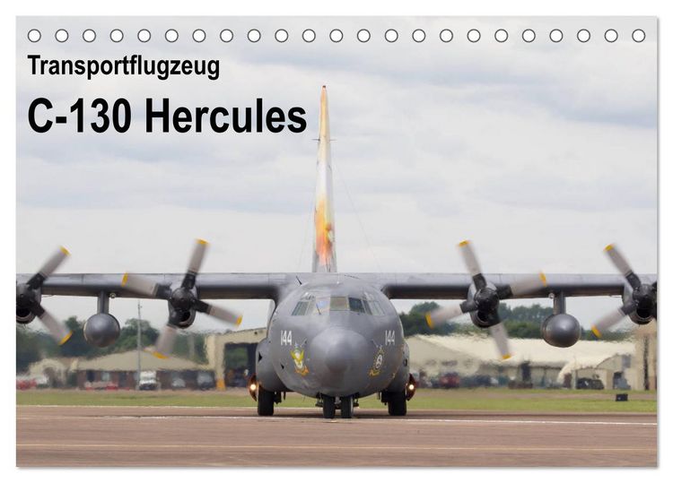 Produktbild: Transportflugzeug C-130 Hercules (Tischkalender 2026 DIN A5 quer), CALVENDO Monatskalender
