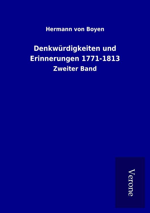 Produktbild: Denkw&uuml;rdigkeiten und Erinnerungen 1771-1813
