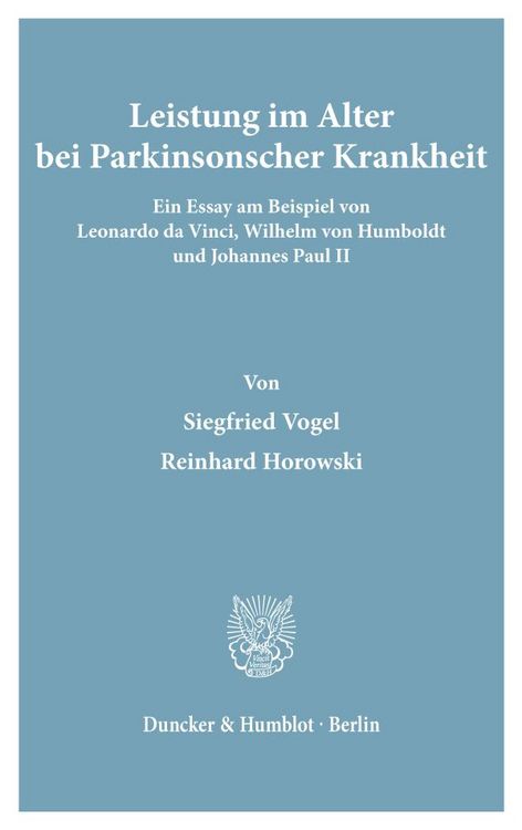 Produktbild: Leistung im Alter bei Parkinsonscher Krankheit.