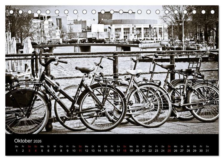 Produktbild: Amsterdam 2026 (Tischkalender 2026 DIN A5 quer), CALVENDO Monatskalender