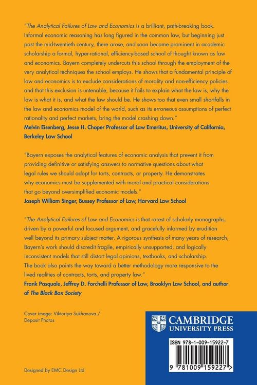 Produktbild: The Analytical Failures of Law and Economics