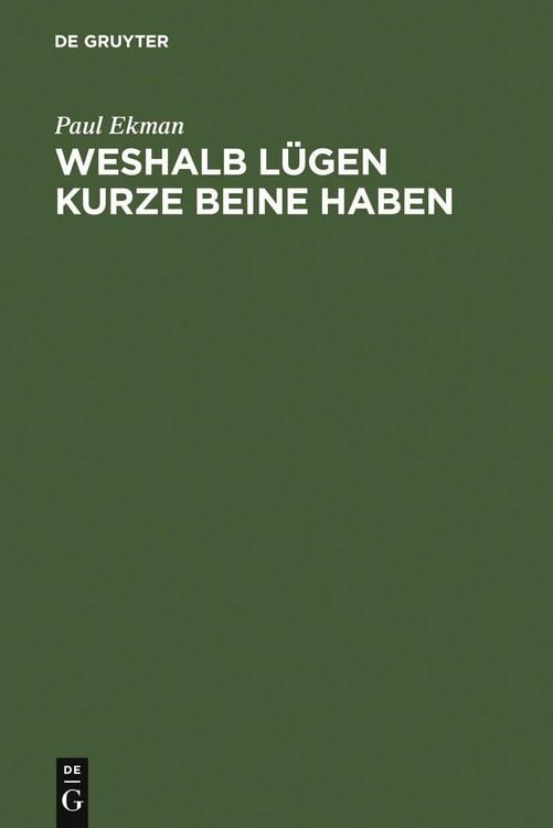 Produktbild: Weshalb L&uuml;gen kurze Beine haben
