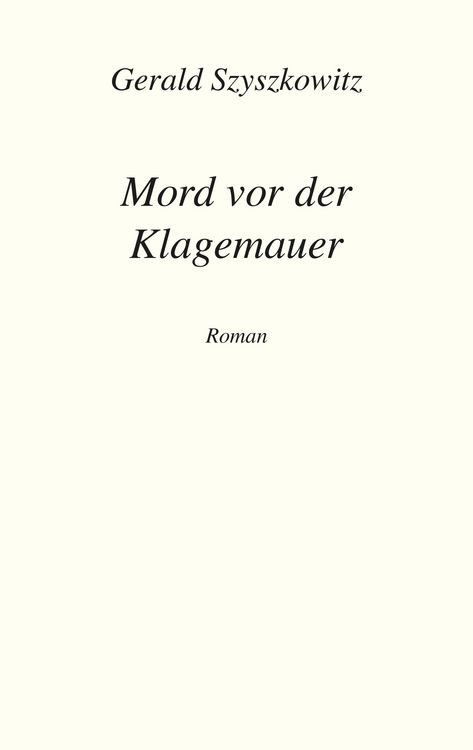 Produktbild: Mord vor der Klagemauer