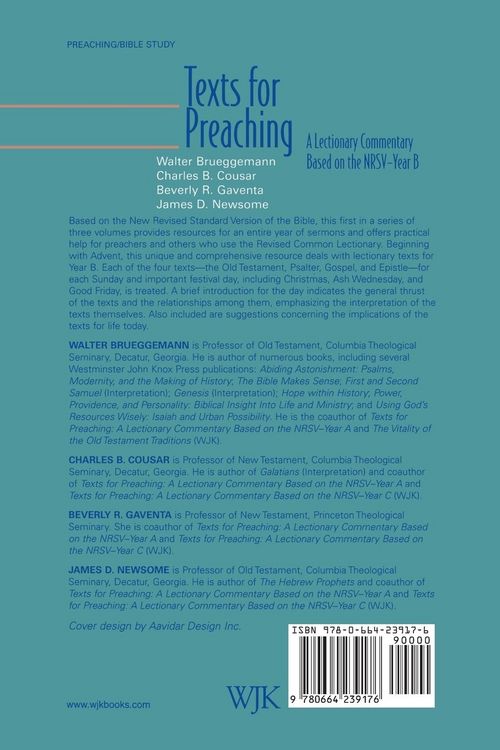 Produktbild: Texts for Preaching - Year B