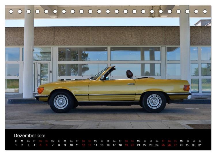 Produktbild: Mercedes SL W107 - zeitlose Eleganz (Tischkalender 2026 DIN A5 quer), CALVENDO Monatskalender