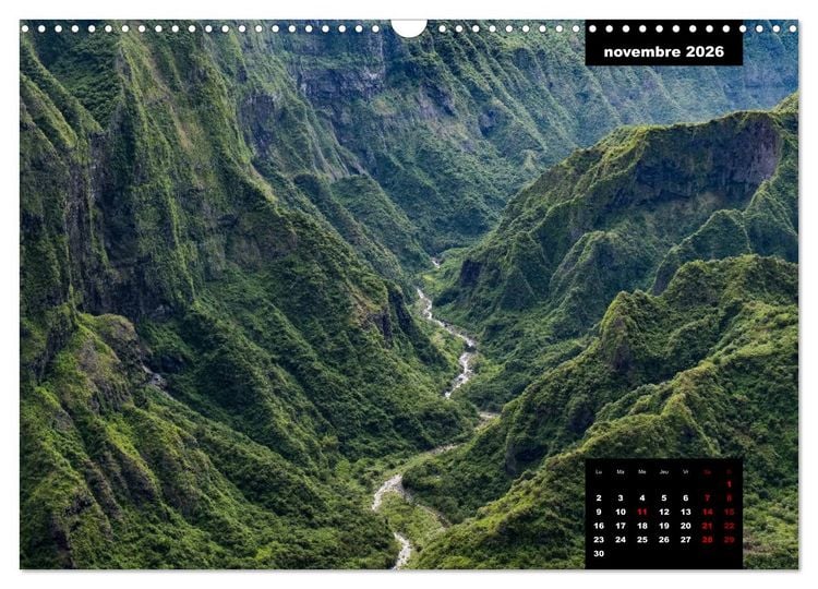 Produktbild: Paysages de l'&icirc;le de La R&eacute;union (Calendrier mural 2026 DIN A3 vertical), CALVENDO calendrier mensuel