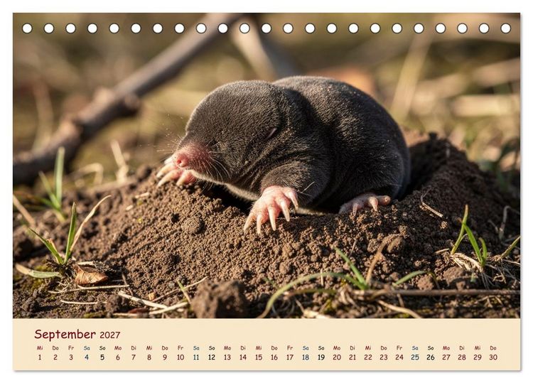 Produktbild: Im Reich der Tunnelbauer - Maulw&uuml;rfe und Nacktmulle, Leben im Verborgenen (Tischkalender 2027 DIN A5 quer), CALVENDO Monatskalender