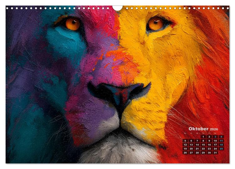 Produktbild: Tiere im Portr&auml;t - Aquarell Tierkalender f&uuml;r die ganze Familie (Wandkalender 2026 DIN A3 quer), CALVENDO Monatskalender