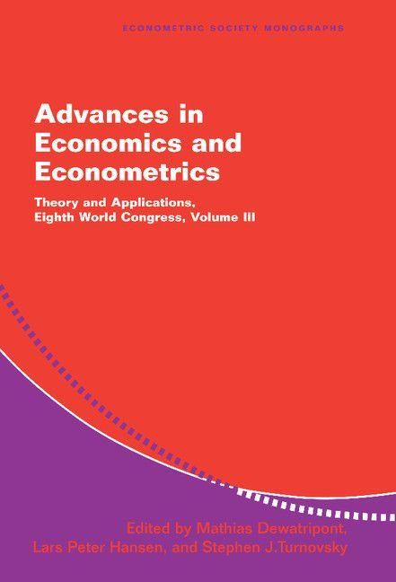 Produktbild: Advances in Economics and Econometrics
