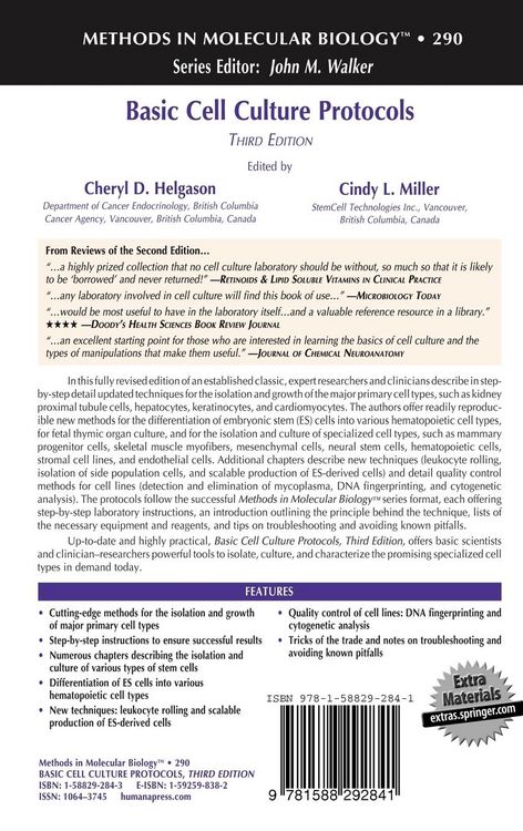 Produktbild: Basic Cell Culture Protocols