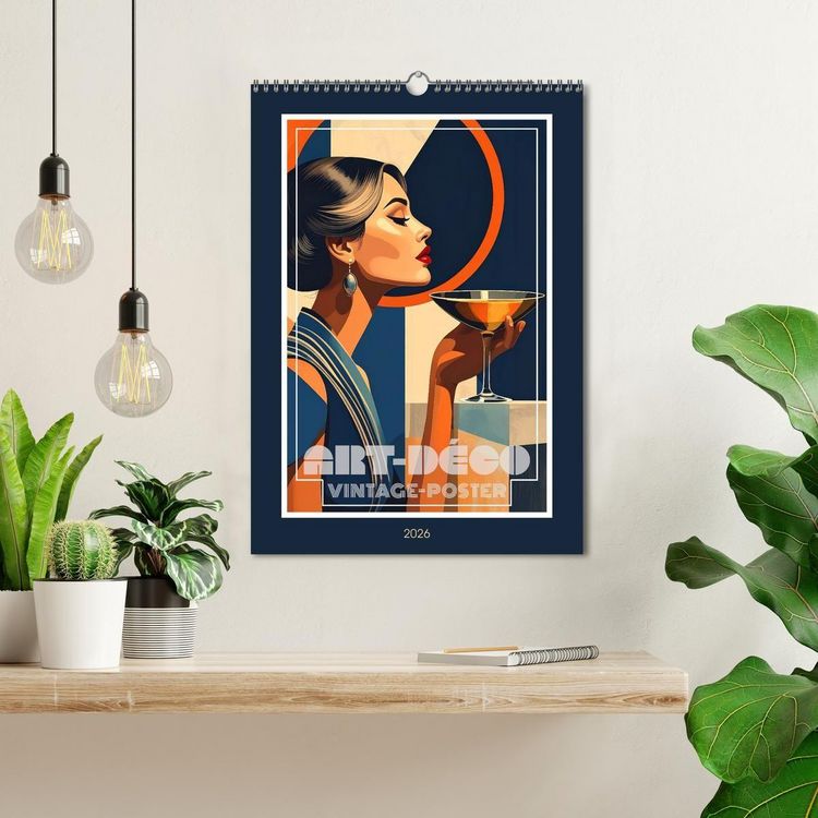 Produktbild: Art-D&eacute;co Vintage-Poster (Wandkalender 2026 DIN A3 hoch), CALVENDO Monatskalender