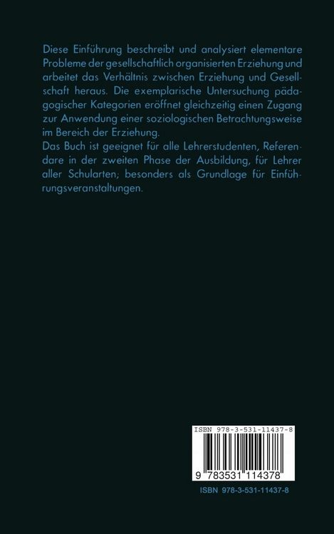 Produktbild: Erziehungssoziologie