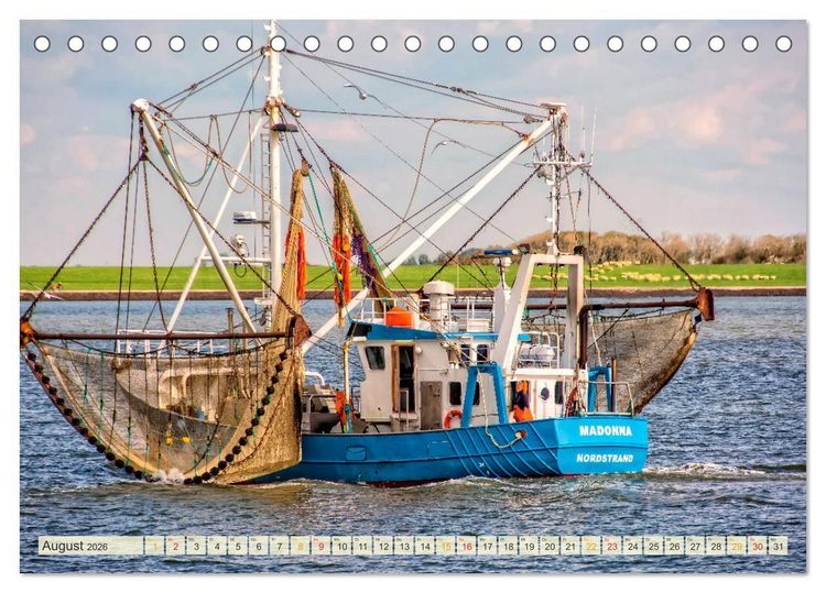 Produktbild: Maritime Augenblicke - Fischkutter (Tischkalender 2026 DIN A5 quer), CALVENDO Monatskalender