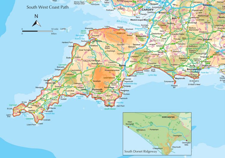 Produktbild: South West Coast Path Map Booklet - Vol 3: Plymouth to Poole
