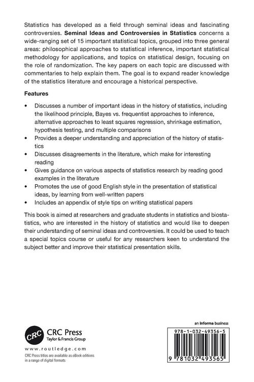 Produktbild: Seminal Ideas and Controversies in Statistics