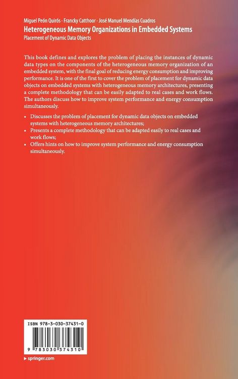 Produktbild: Heterogeneous Memory Organizations in Embedded Systems