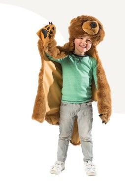 Produktbild: Wild & Soft - Pl&uuml;sch Tierkost&uuml;m B&auml;r hellbraun, Bettvorleger, Decke
