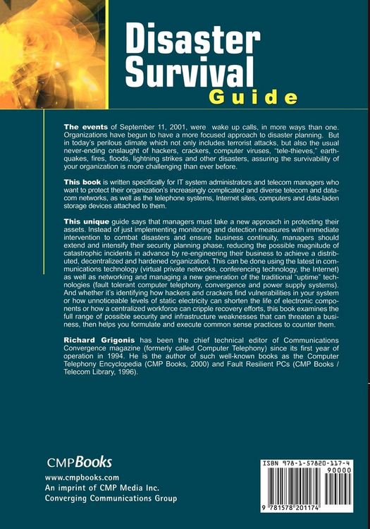 Produktbild: Disaster Survival Guide for Business Communications Networks