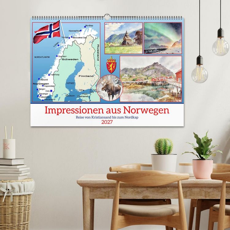 Produktbild: Impressionen aus Norwegen (Wandkalender 2027 DIN A2 quer), CALVENDO Monatskalender