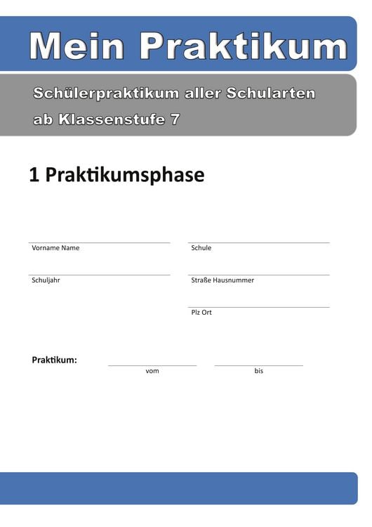 Produktbild: Mein Praktikum - 1 Praktikumsphase