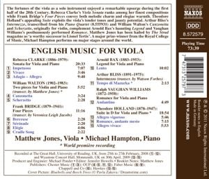 Produktbild: Jones, M: Englische Musik F&uuml;r Bratsche