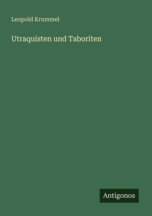 Produktbild: Utraquisten und Taboriten