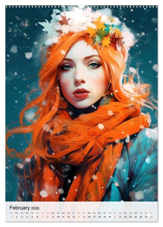 Produktbild: Flourishing Femmes (High Quality Premium Wall Calendar 2026 DIN A2 portrait),CALVENDO 12 Month Wall Calendar