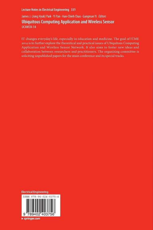 Produktbild: Ubiquitous Computing Application and Wireless Sensor