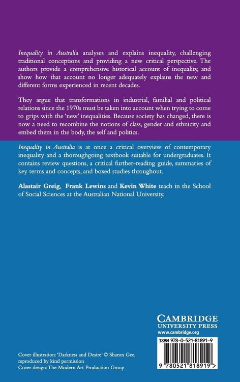 Produktbild: Inequality in Australia