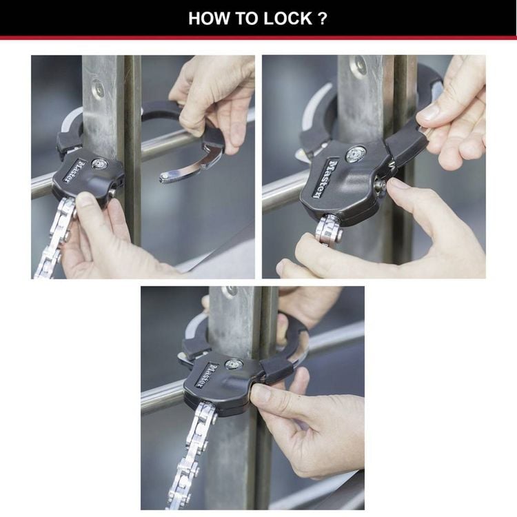 Produktbild: Master Lock 8275EURDPROBLK Kabelschloss Schwarz Schl&uuml;sselschloss