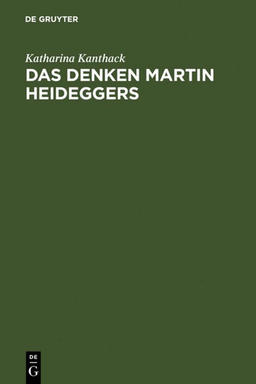 Produktbild: Das Denken Martin Heideggers