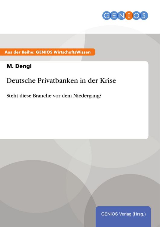 Produktbild: Deutsche Privatbanken in der Krise