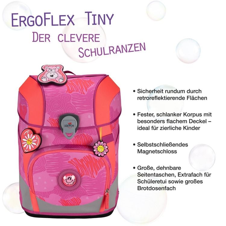 Produktbild: DerDieDas Schulranzen Set ErgoFlex Tiny, Schulranzen Set, 5tlg, Roses