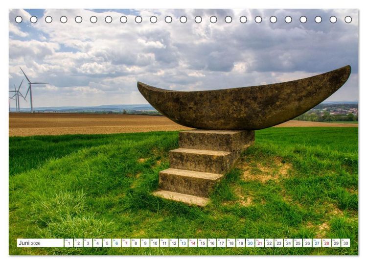 Produktbild: Steine an der Grenze - Wanderbare Kunst (Tischkalender 2026 DIN A5 quer), CALVENDO Monatskalender