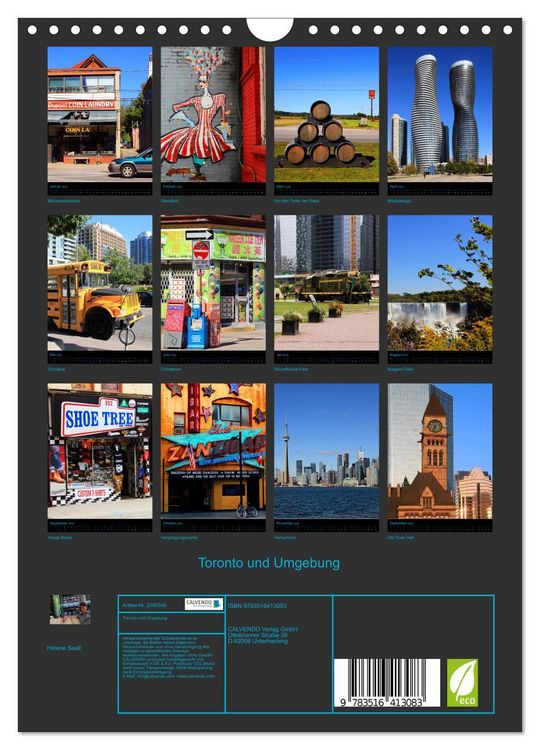 Produktbild: Toronto und Umgebung (Wandkalender 2026 DIN A4 hoch), CALVENDO Monatskalender